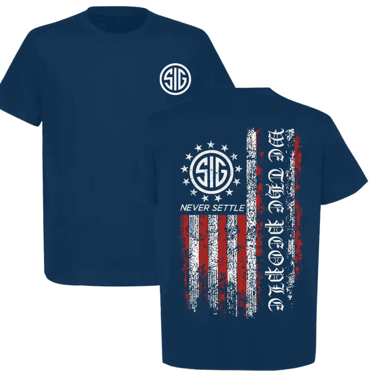 Sig Sauer Never Settle Printed Men's T-Shirt Image - 5