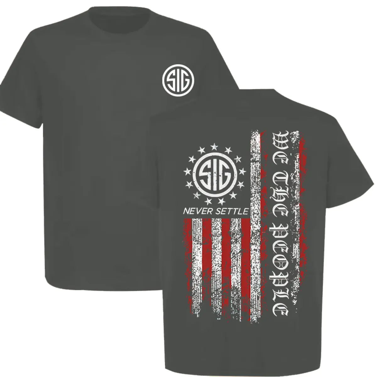 Sig Sauer Never Settle Printed Men's T-Shirt Image - 6