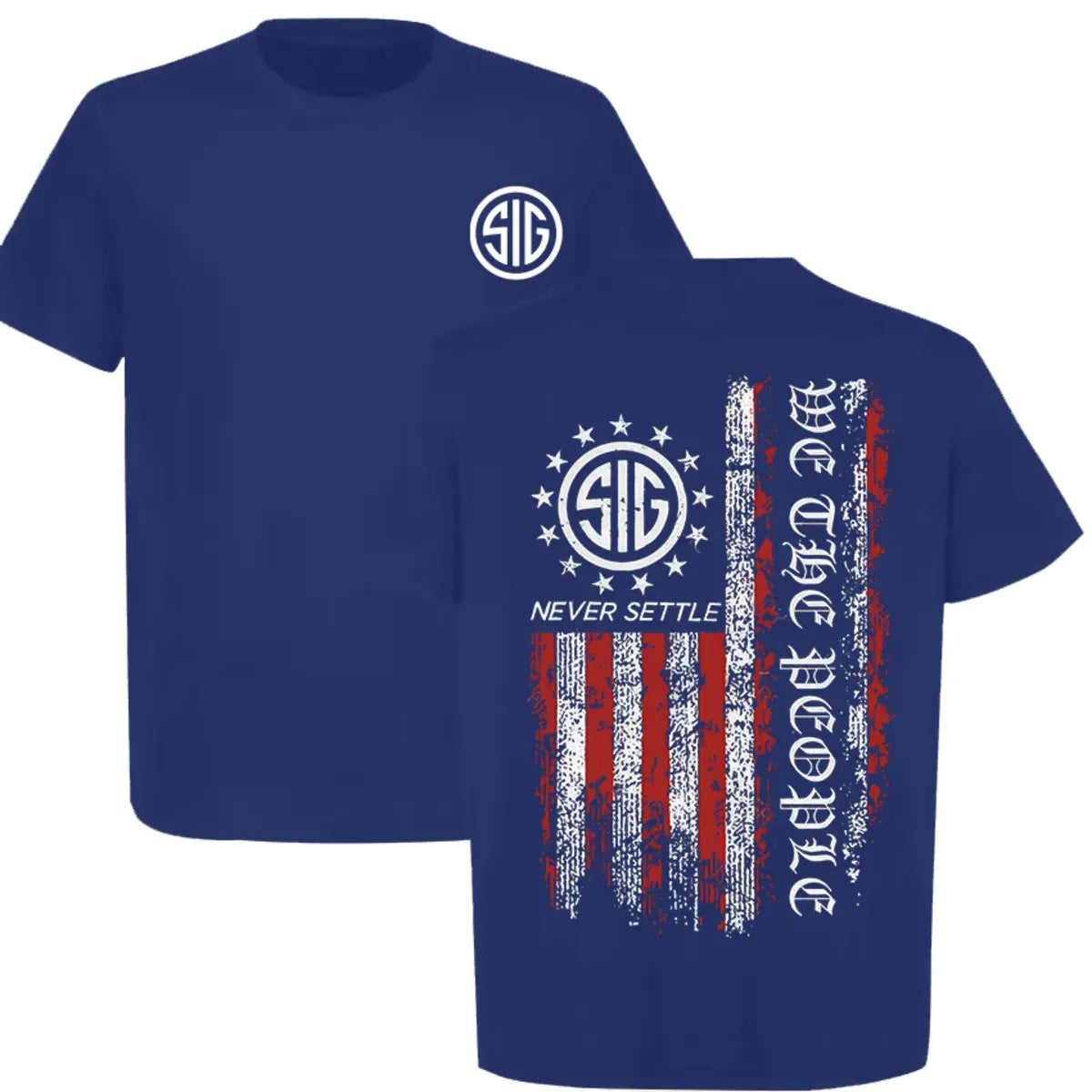Sig Sauer Never Settle Printed Men's T-Shirt Image - 7