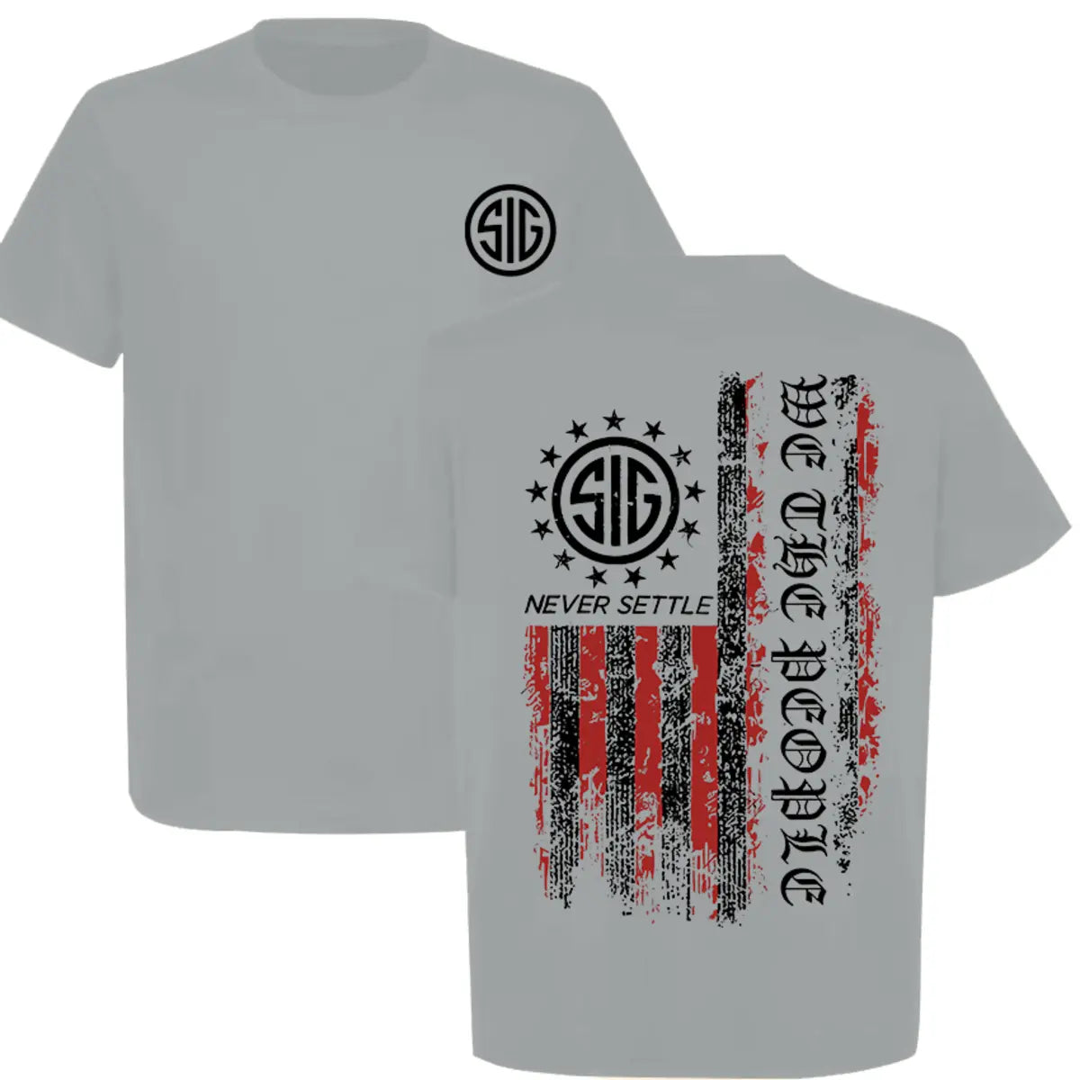 Sig Sauer Never Settle Printed Men's T-Shirt Image - 8