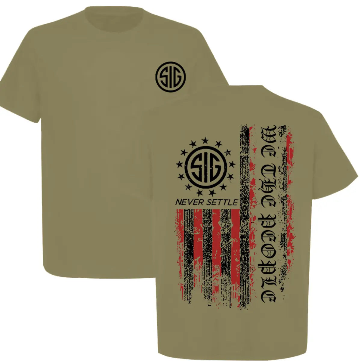Sig Sauer Never Settle Printed Men's T-Shirt Image - 9