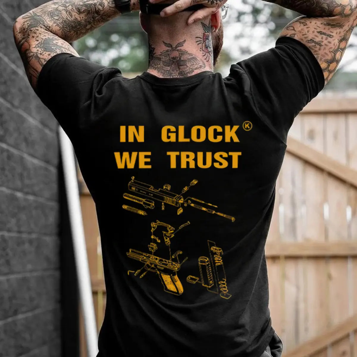 In Glock We Trust Printed Men's T-shirt