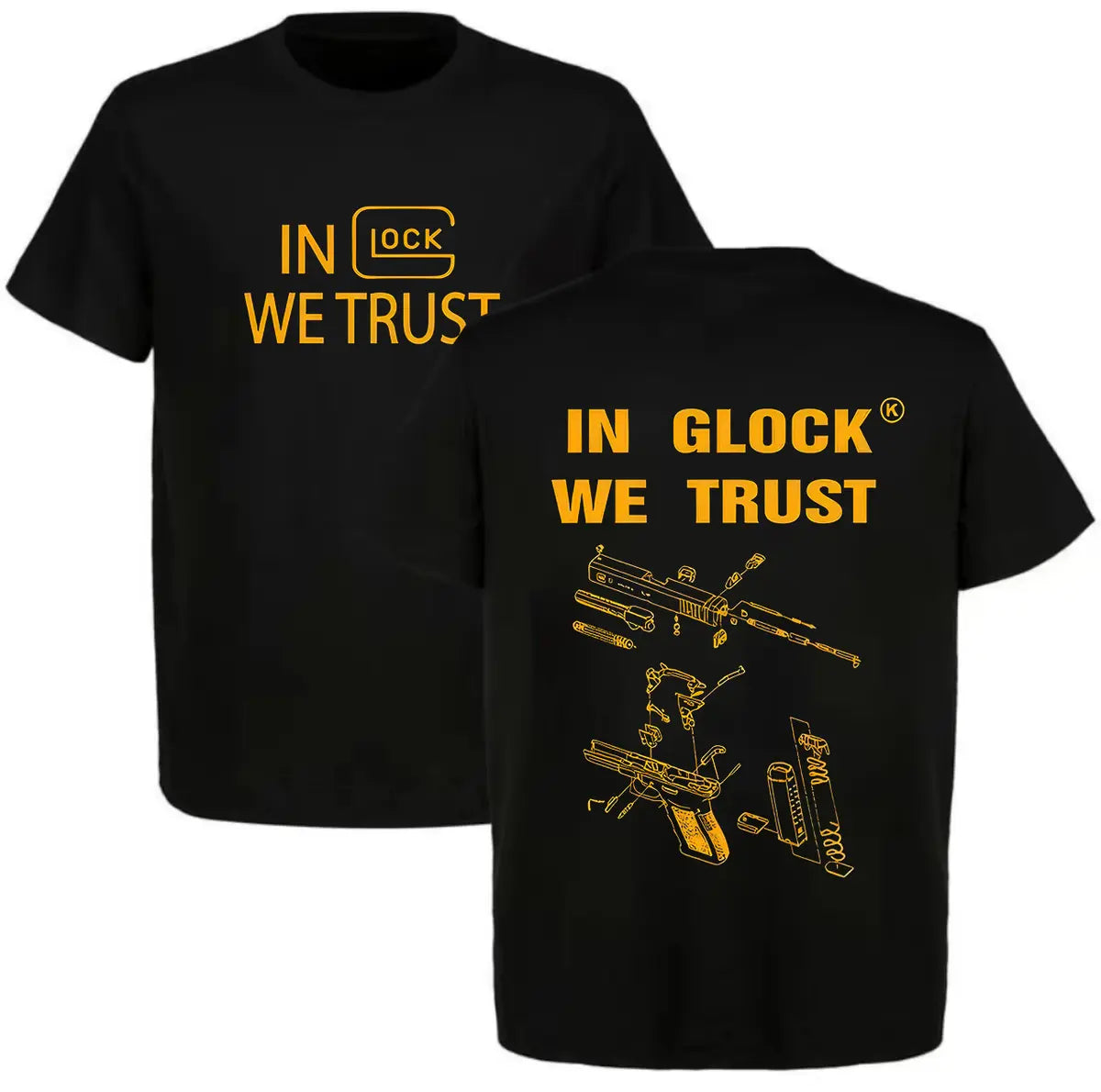 In Glock We Trust Printed Men's T-shirt