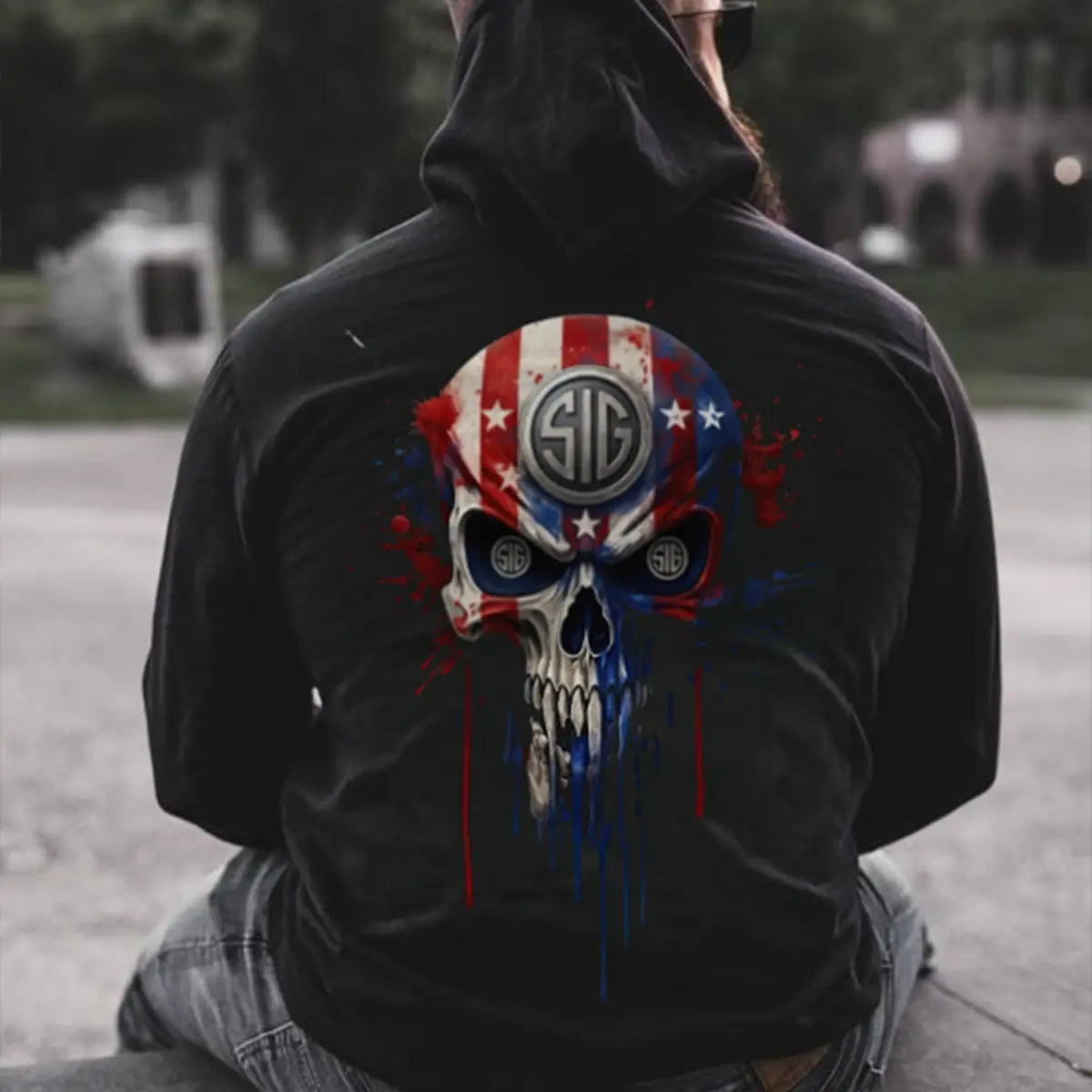 Sig Sauer Skull Printed Fleece-lined Unisex Hoodie