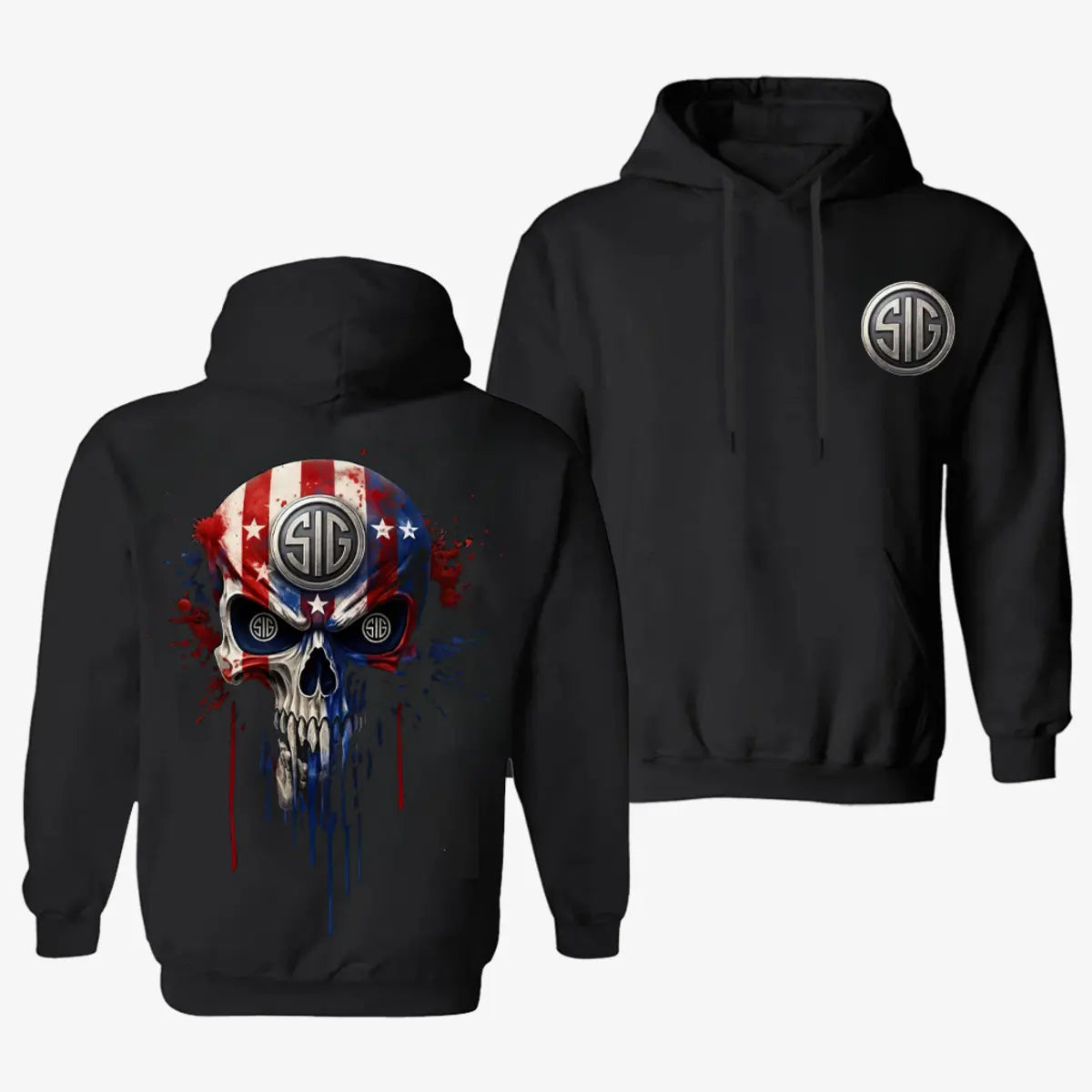 Sig Sauer Skull Printed Fleece-lined Unisex Hoodie
