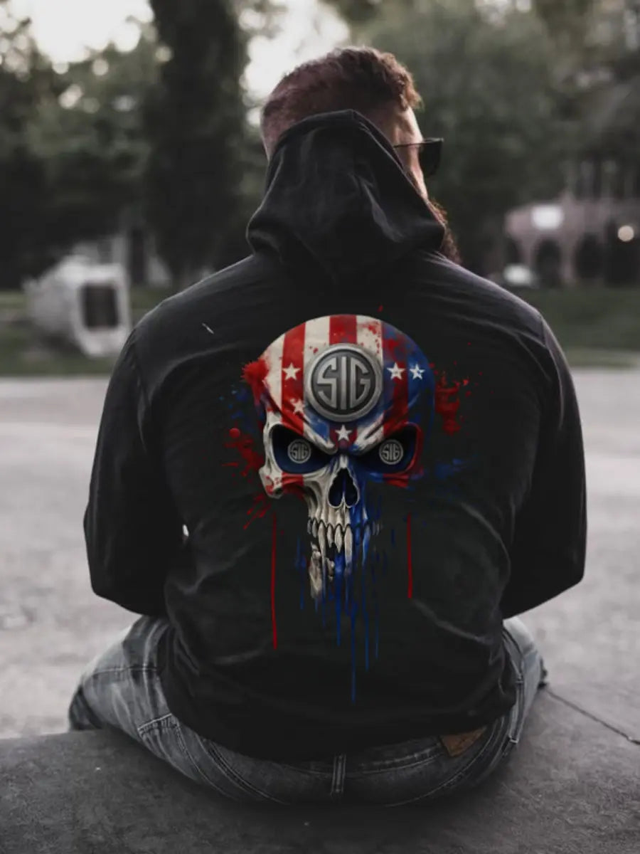 Sig Sauer Skull Printed Fleece-lined Unisex Hoodie