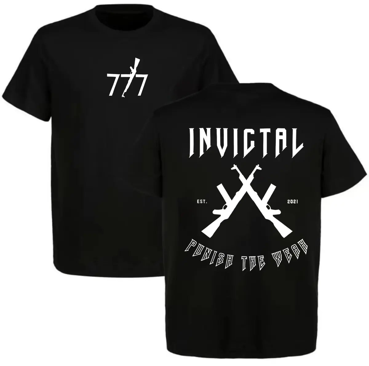 Invictal Punish The Weak Printed Men's T-shirt
