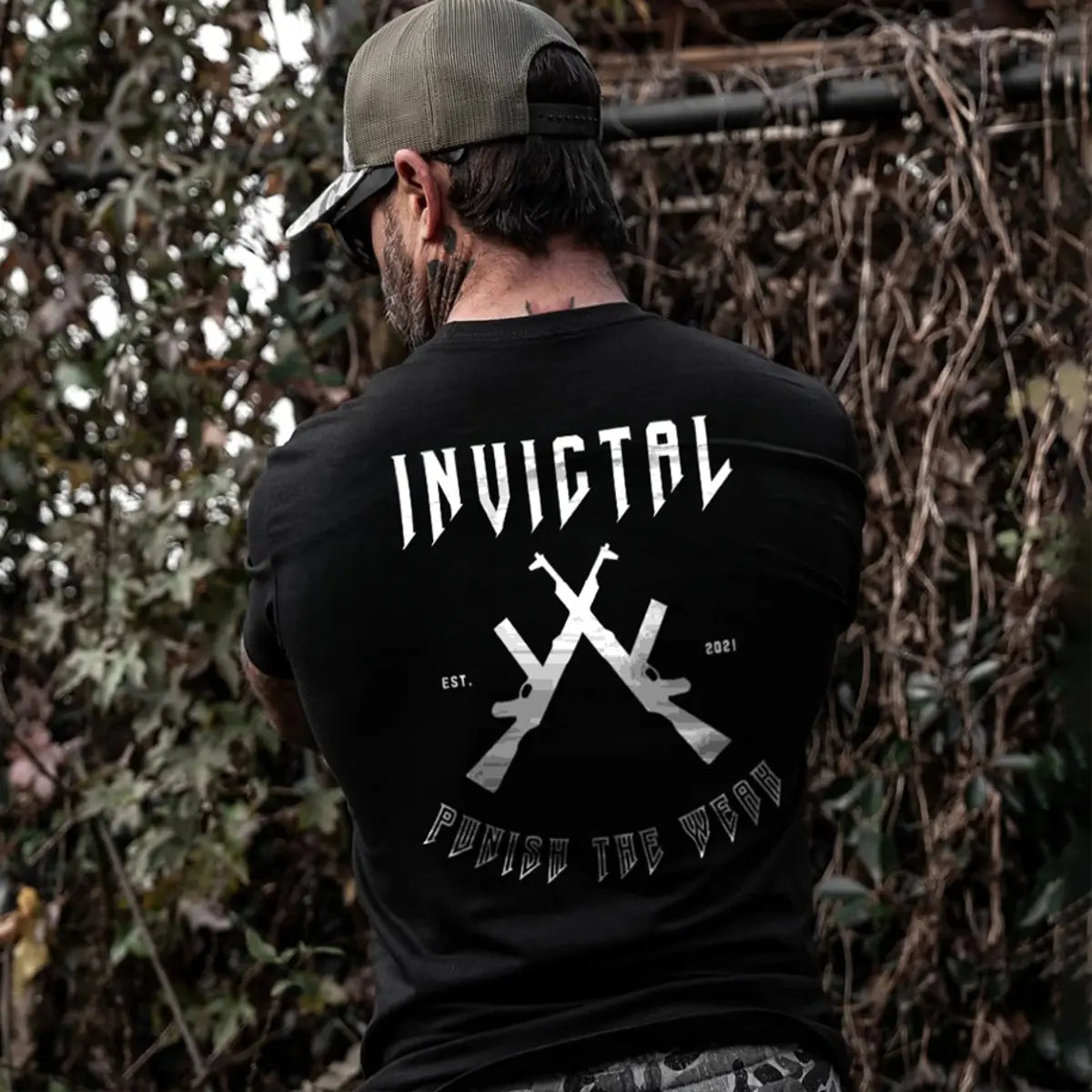 Invictal Punish The Weak Printed Men's T-shirt