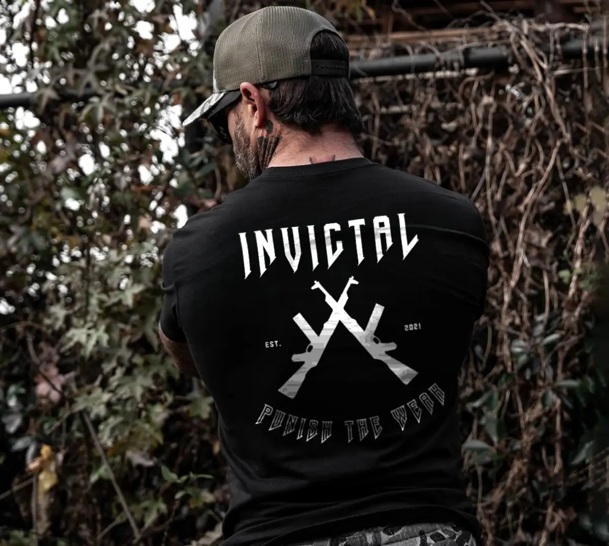 Invictal Punish The Weak Printed Men's T-shirt