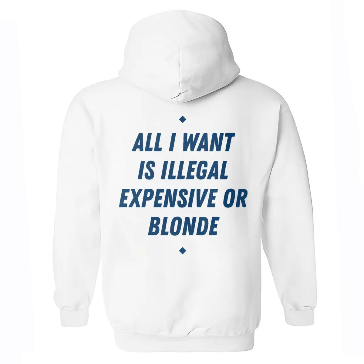 All I Want Is Illegal Expensive Or Blonde Printed Fleece-lined Unisex Hoodie
