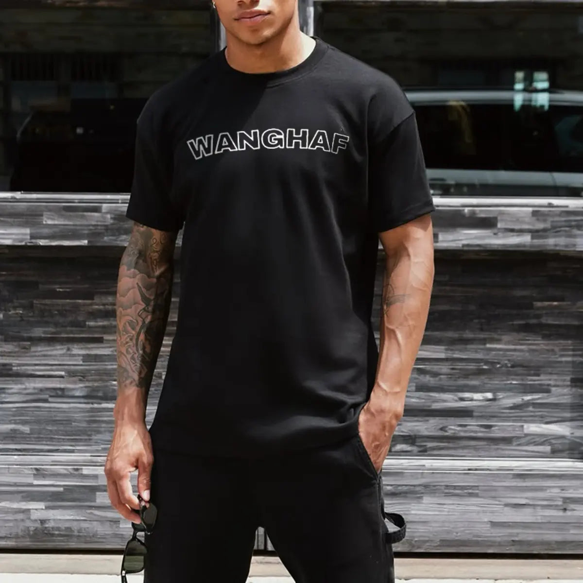 Wanghaf Bold Minimalist Printed Men's T-Shirt
