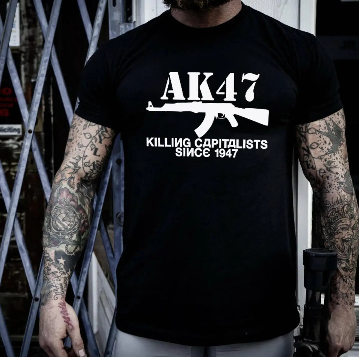 AK47 Killing Capitalists Since 1947 Printed Men's T-shirt