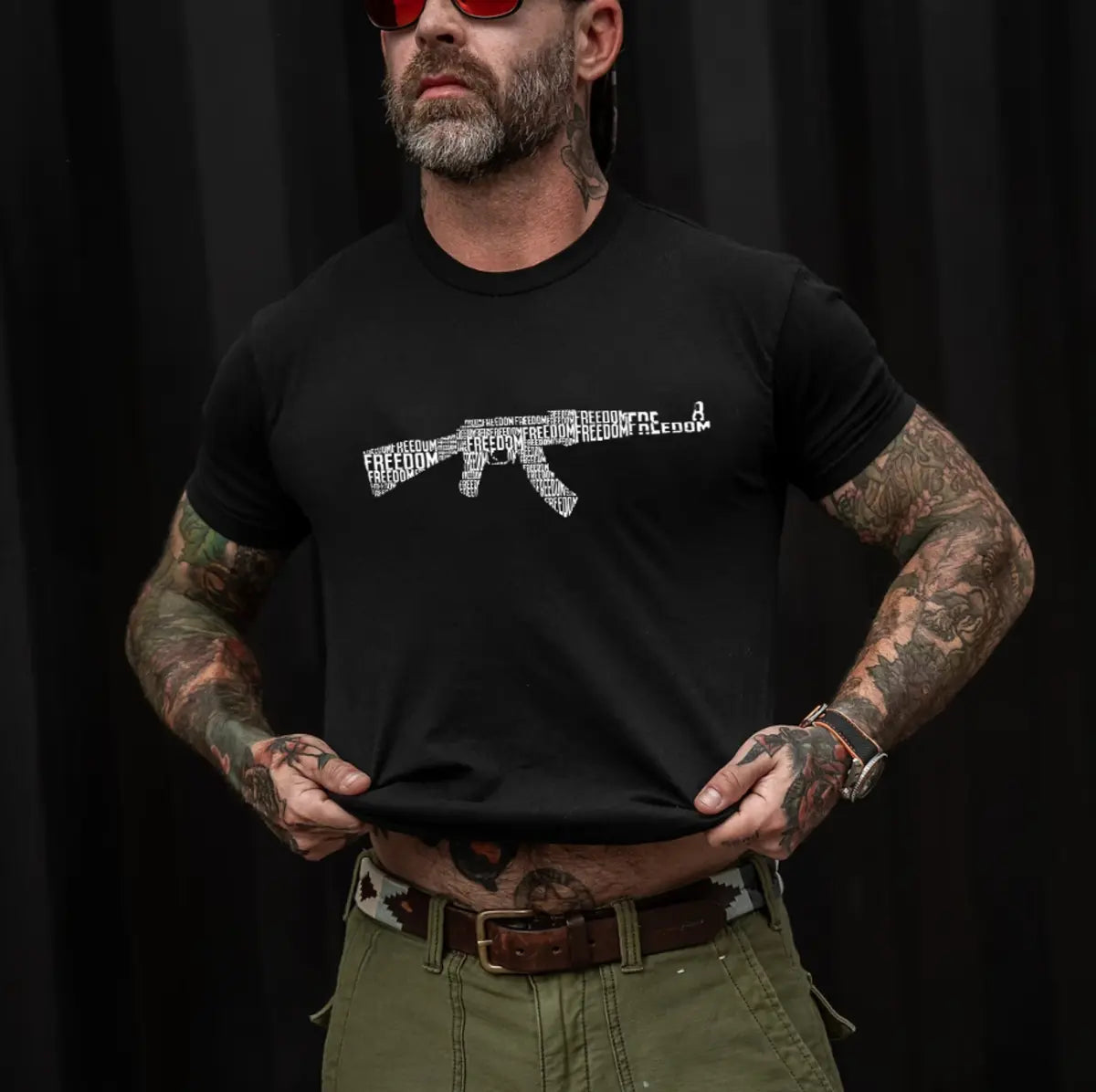 Freedom Gun Printed Men's T-shirt