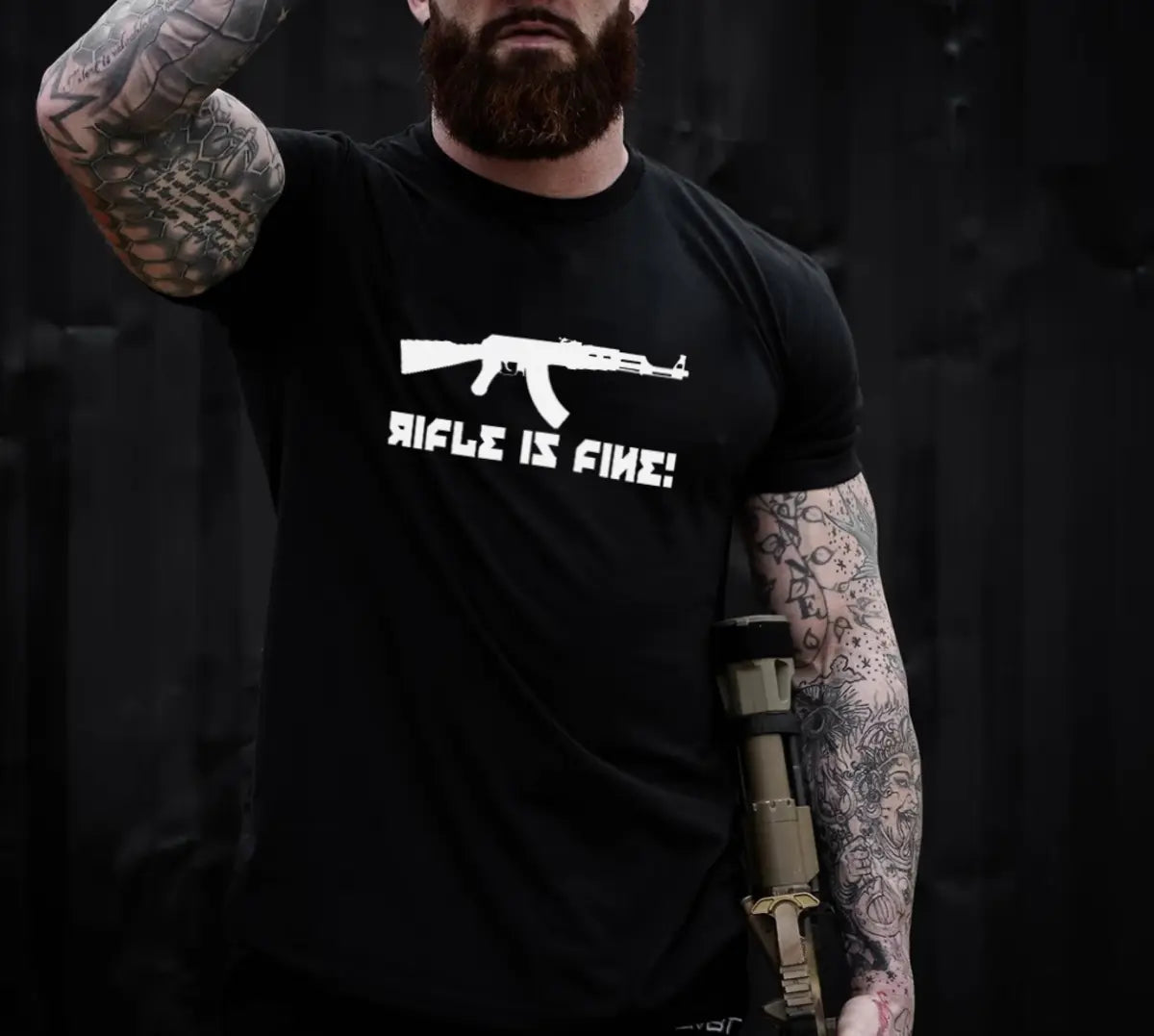 Rifle Is Fine! Printed Men's T-shirt