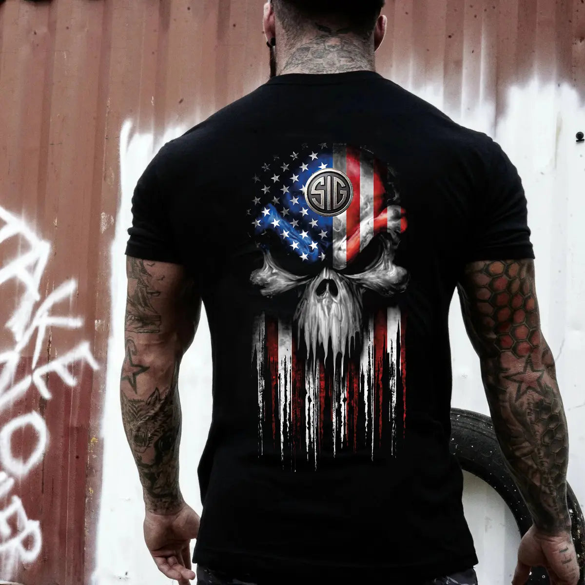 Sig Sauer Skull Printed Men's T-Shirt