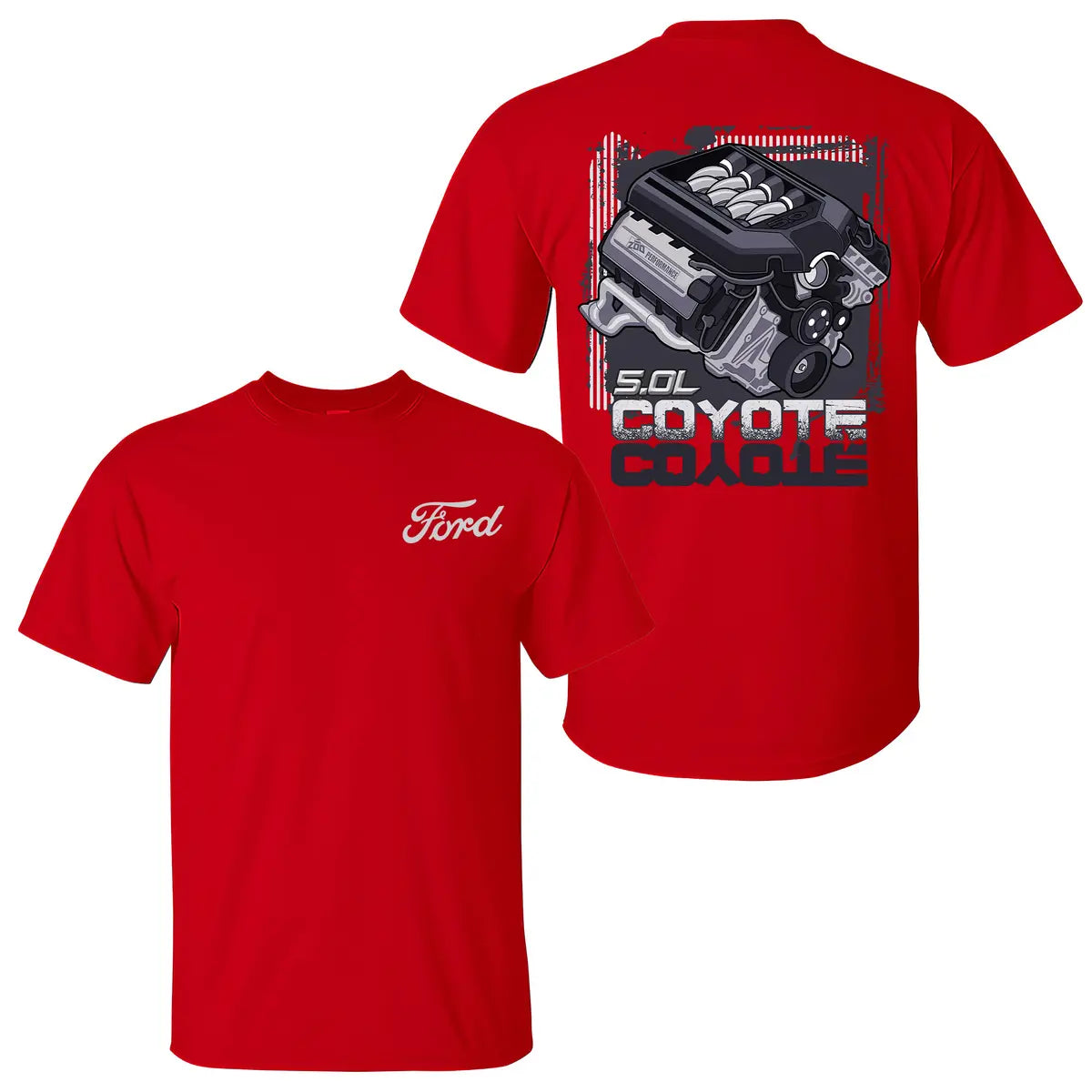 Ford Coyote Engine Printed Men's T-shirt