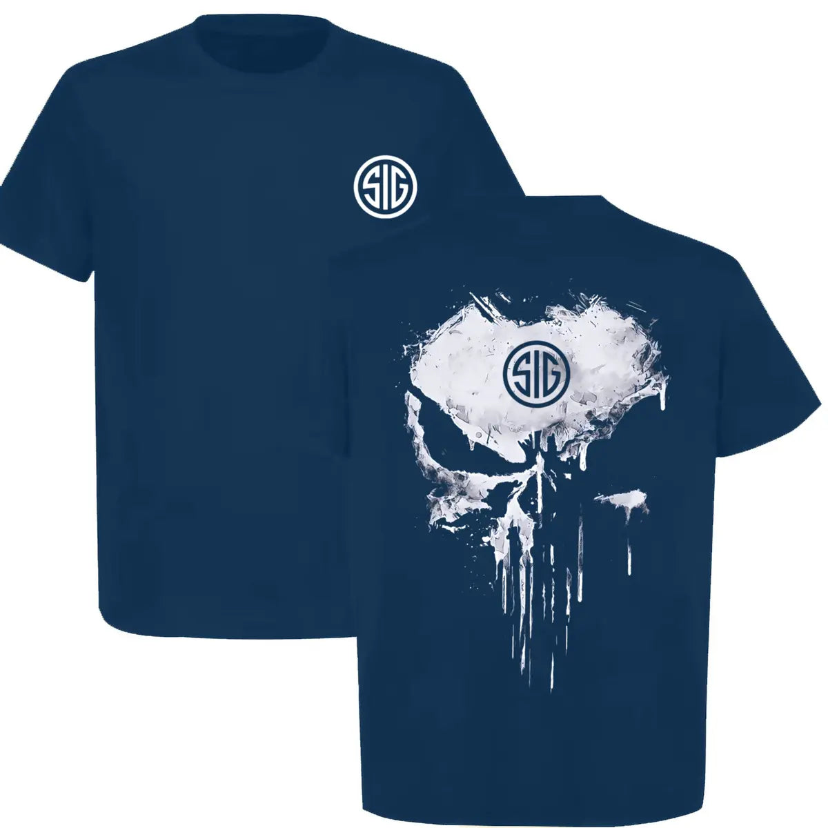 Sig Sauer Skull Printed Men's T-shirt Image - 5