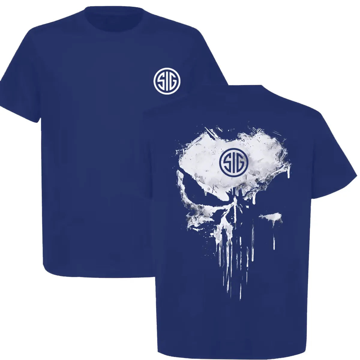 Sig Sauer Skull Printed Men's T-shirt Image - 4