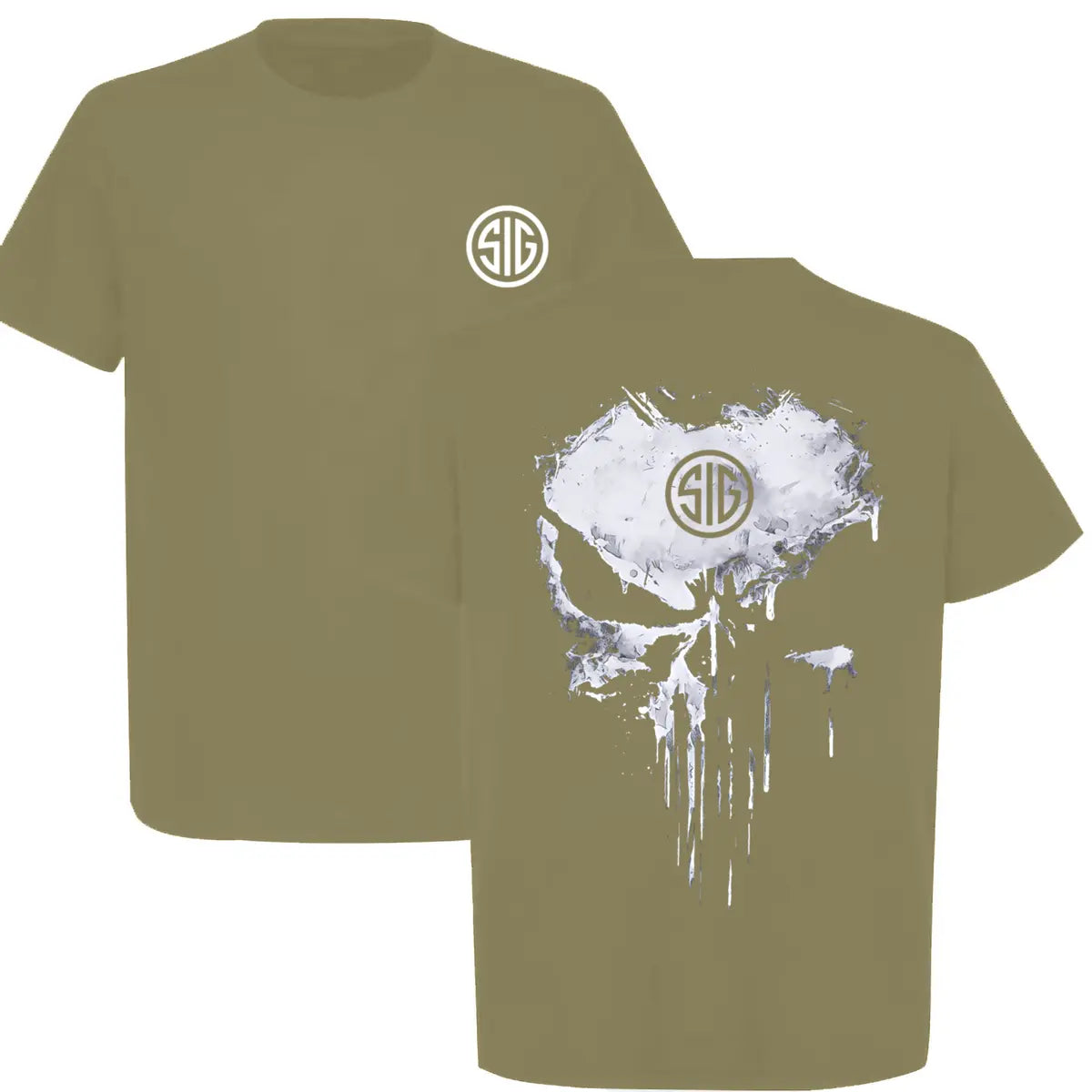 Sig Sauer Skull Printed Men's T-shirt Image - 8