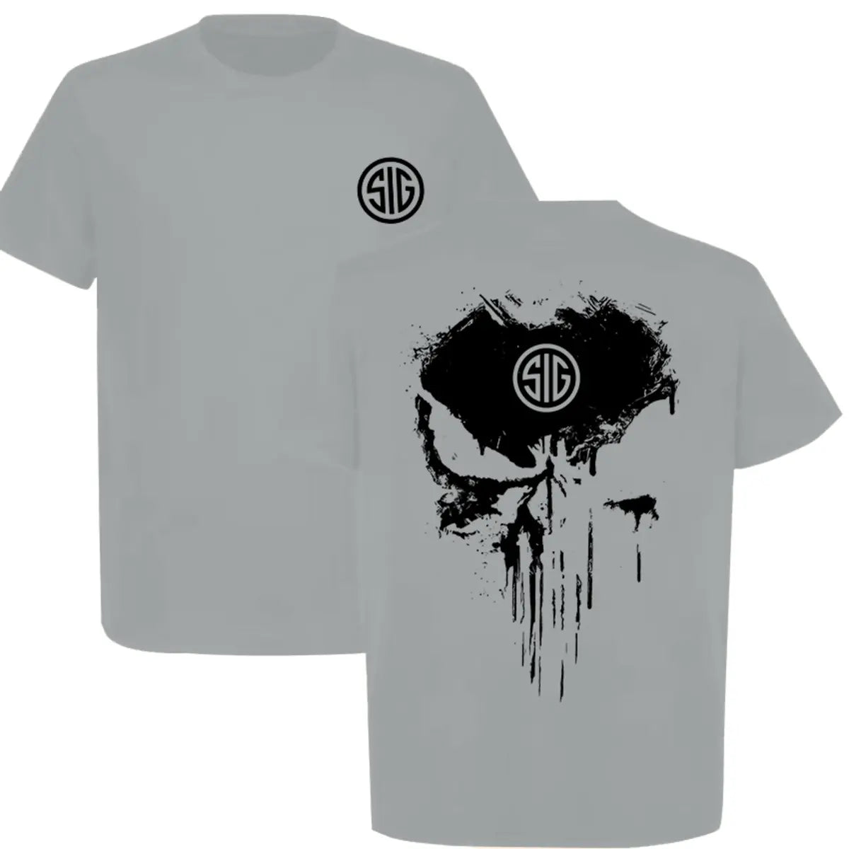 Sig Sauer Skull Printed Men's T-shirt Image - 10