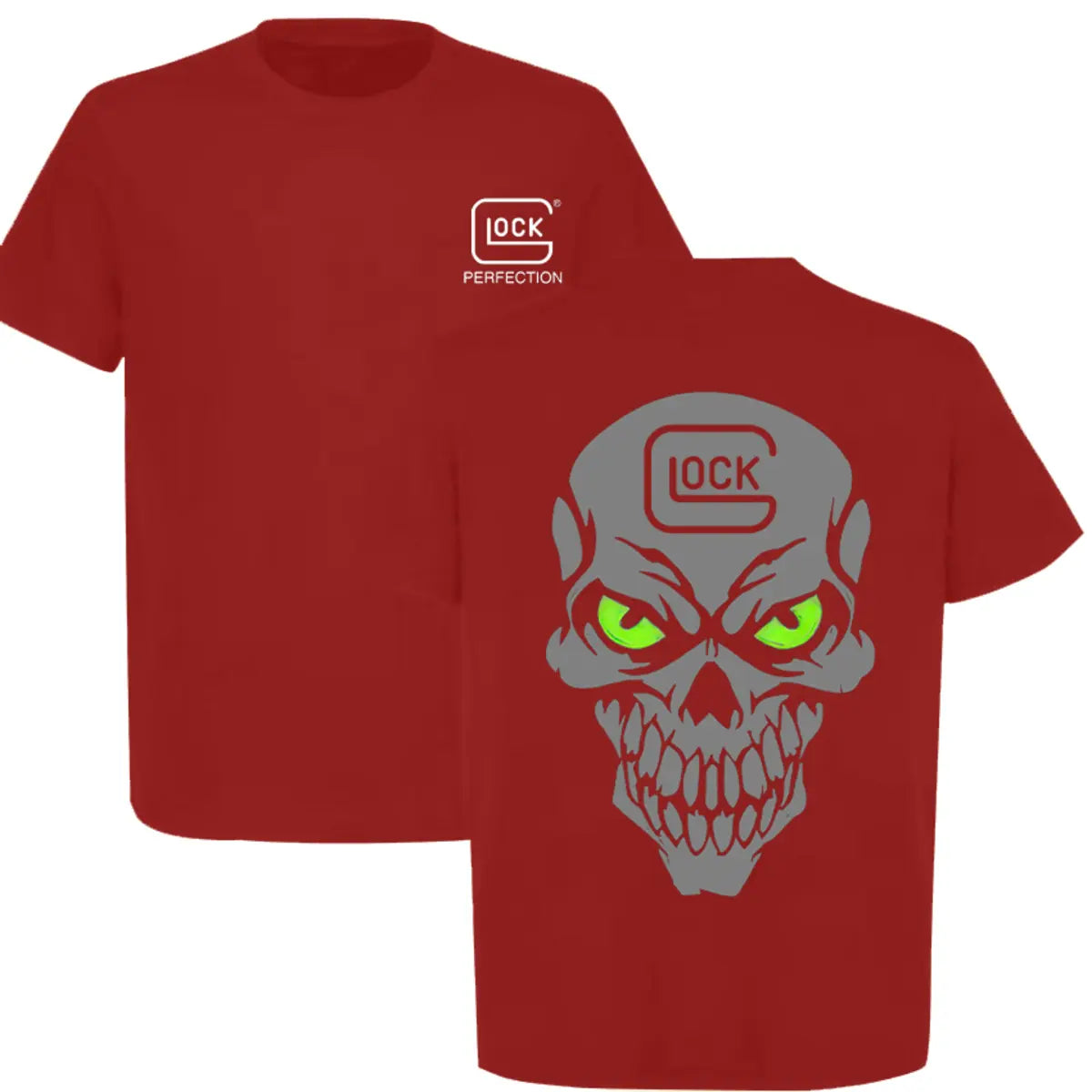 Glock Skull Printed Men's T-shirt Image - 5