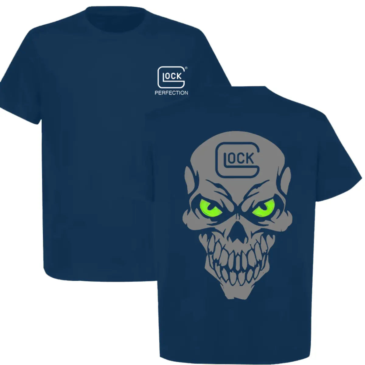 Glock Skull Printed Men's T-shirt Image - 7