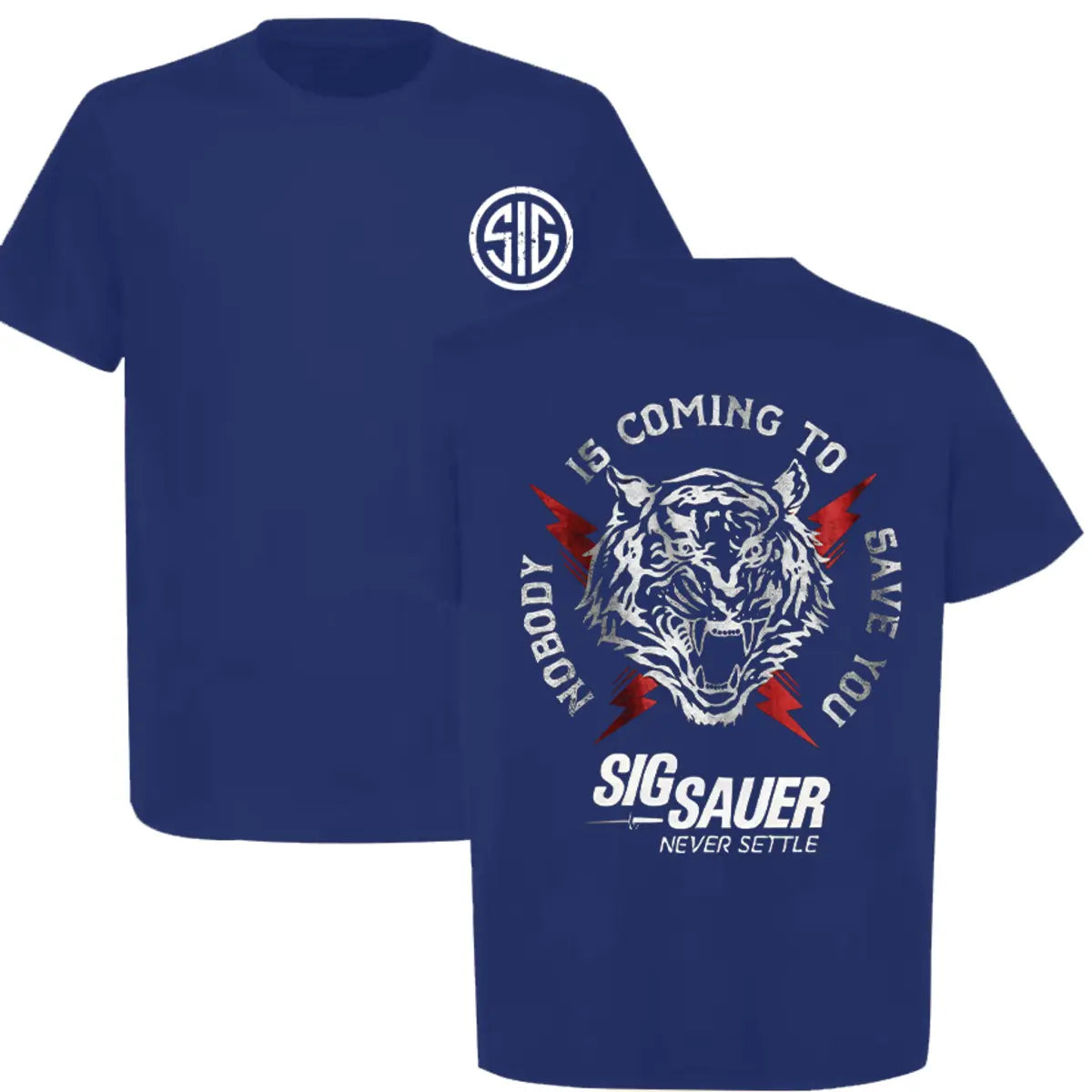 Sig Sauer Nobody Is Coming To Save You Printed Men's T-Shirt Image - 8