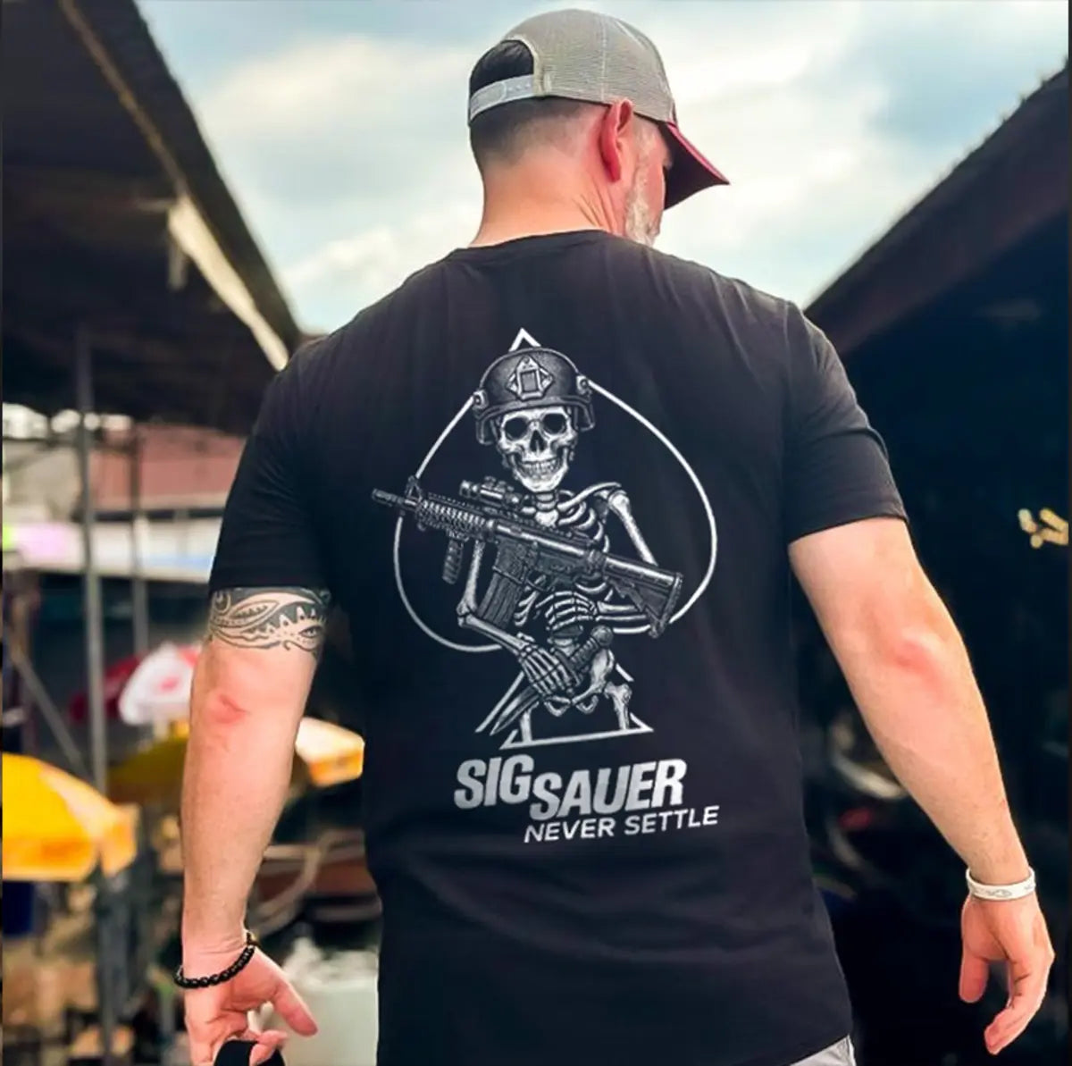 Sig Sauer Never Settle Printed Men's T-Shirt