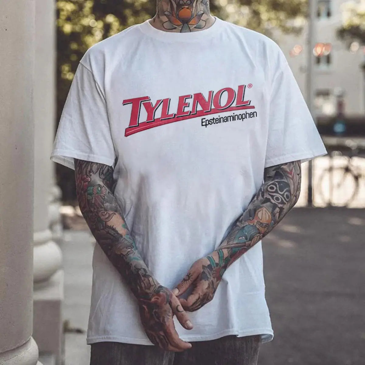 Tylenol Epstein Aminophen Printed Men's T-Shirt