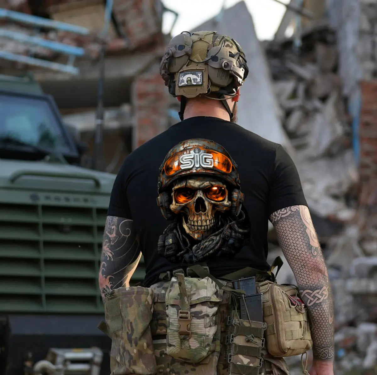 Sig Sauer Skull Printed Men's T-Shirt