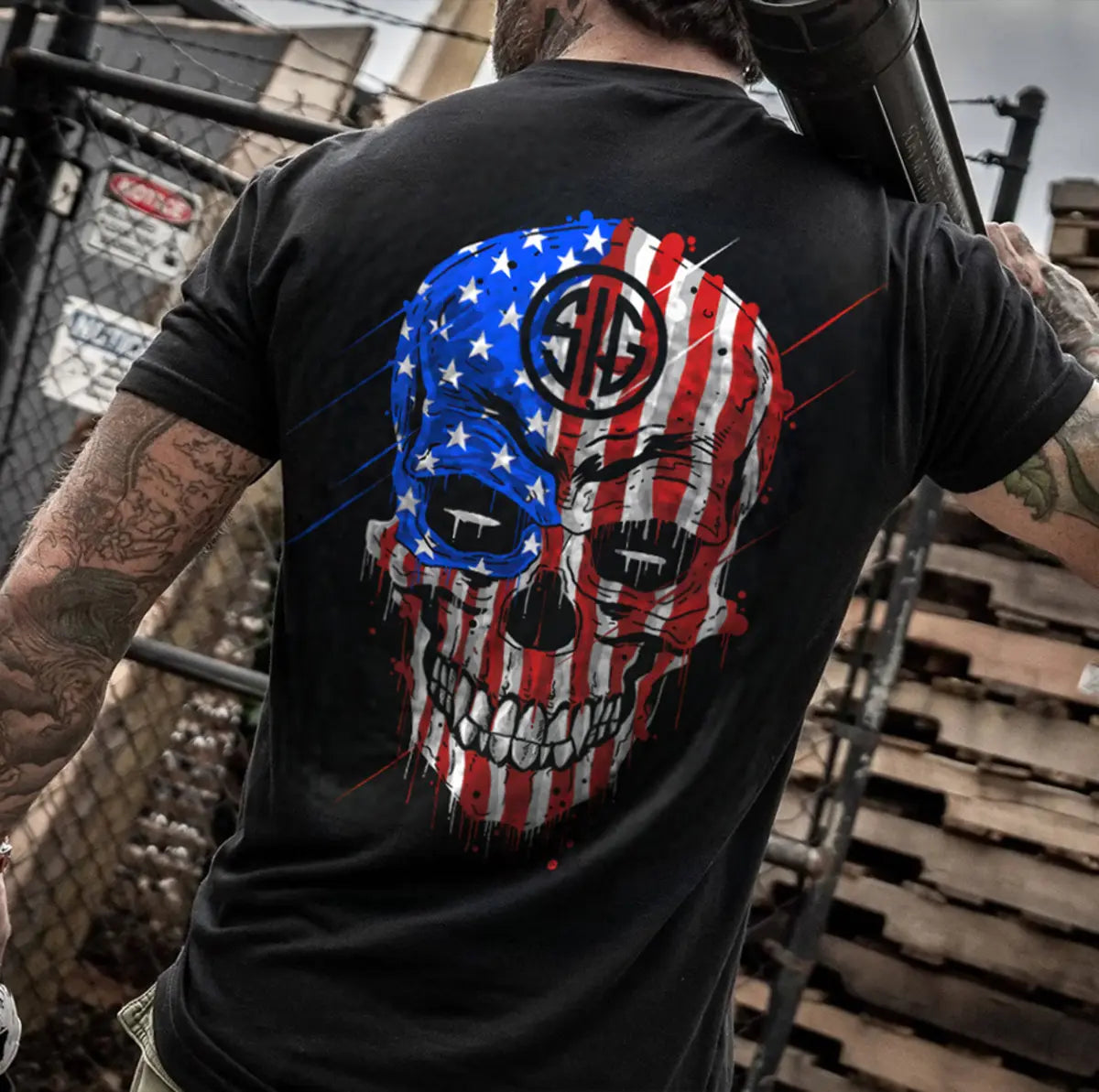 Sig Sauer Skull Printed Men's T-Shirt