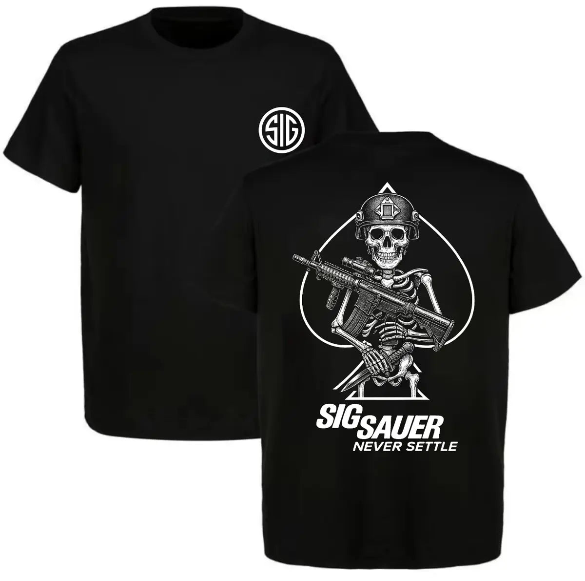 Sig Sauer Never Settle Printed Men's T-Shirt