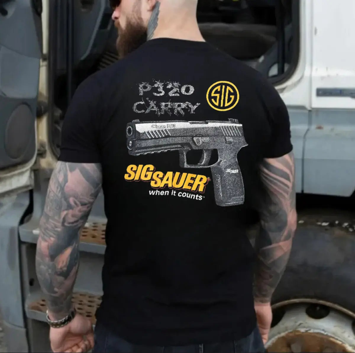 Sig Sauer When It Counts Printed Men's T-Shirt