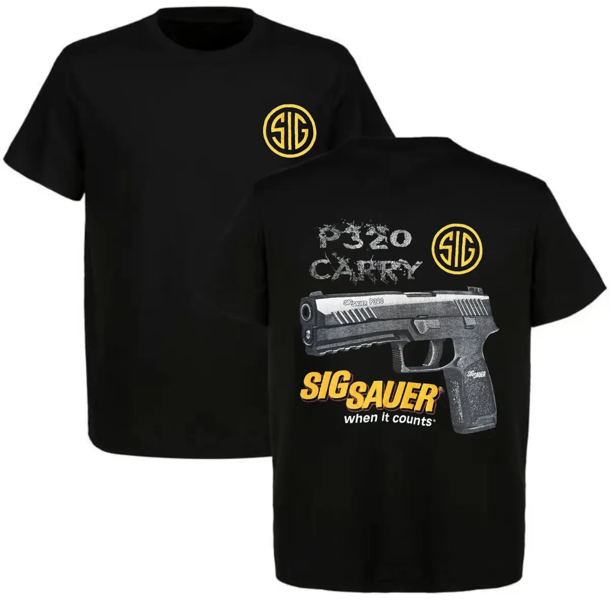 Sig Sauer When It Counts Printed Men's T-Shirt