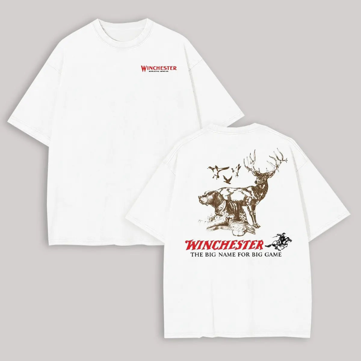 Winchester The Big Name For Big Game Printed Oversized Unisex T-shirt