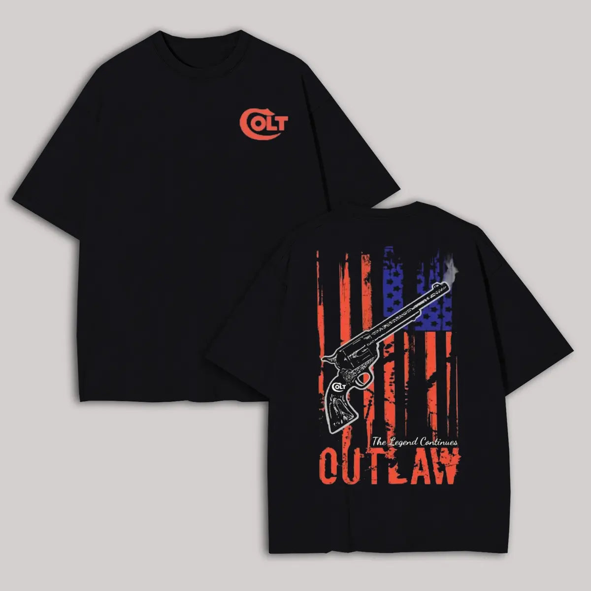 Outlaw Gun Printed Oversized Unisex T-shirt