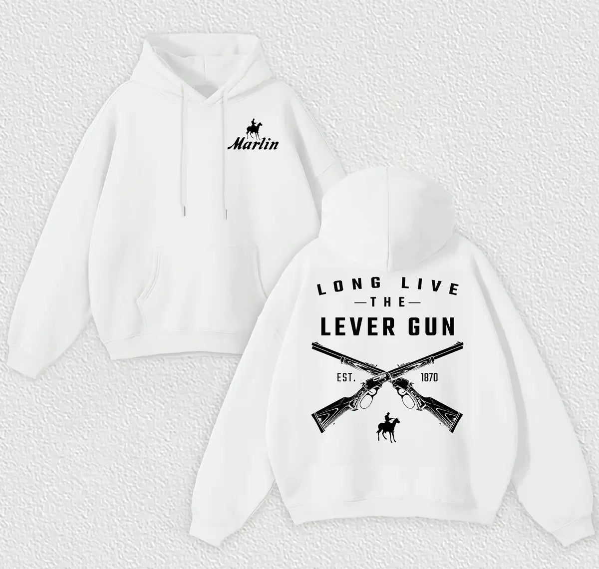 Long Live the Lever Gun Printed Fleece-lined Unisex Hoodie