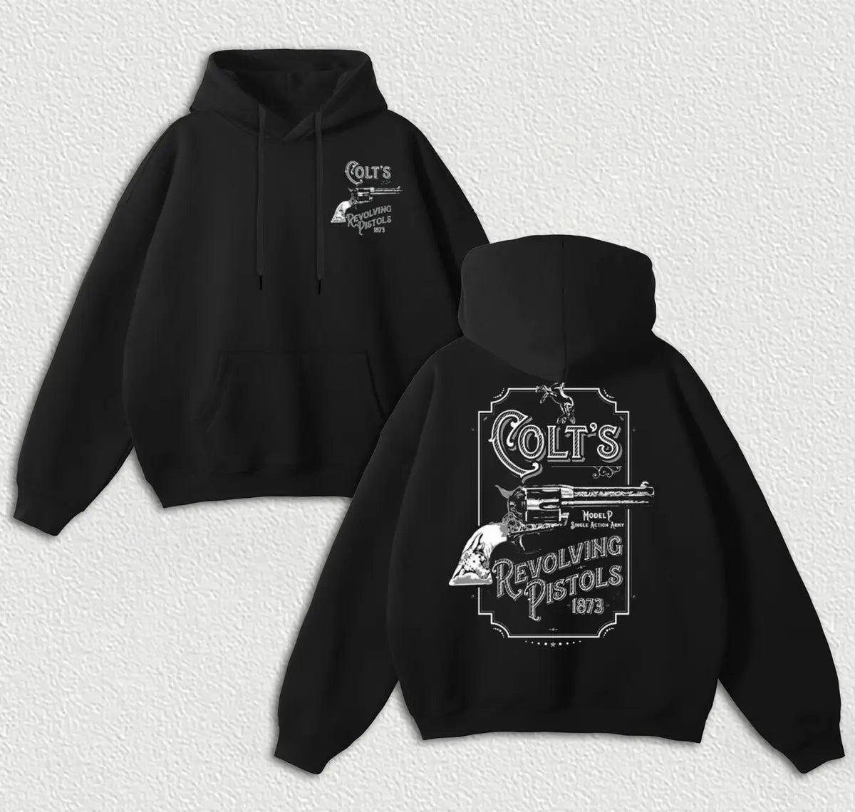 Colt's Revolving Pistols 1873 Printed Fleece-lined Unisex Hoodie