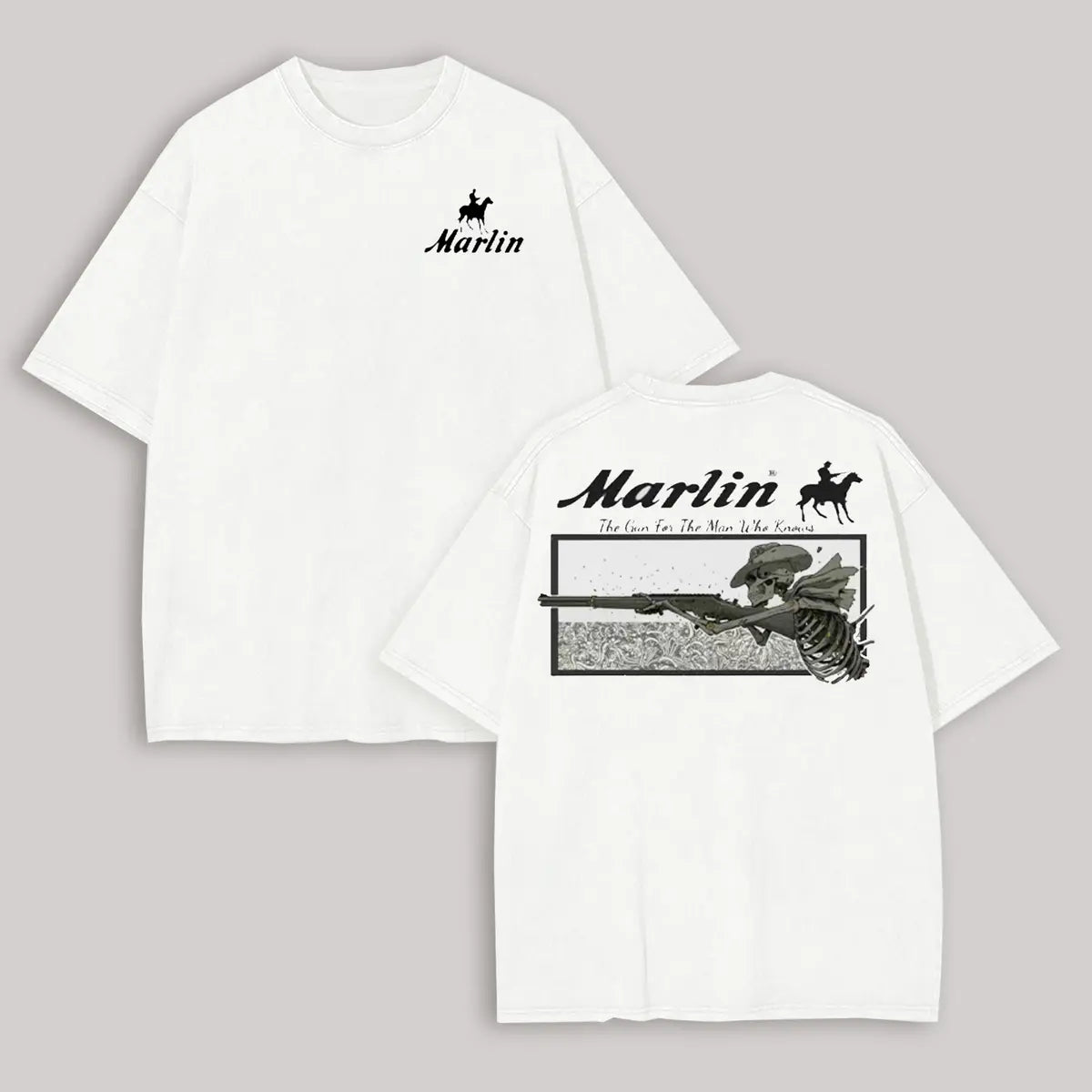 Vintage Marlin Printed Oversized Unisex T-shirt