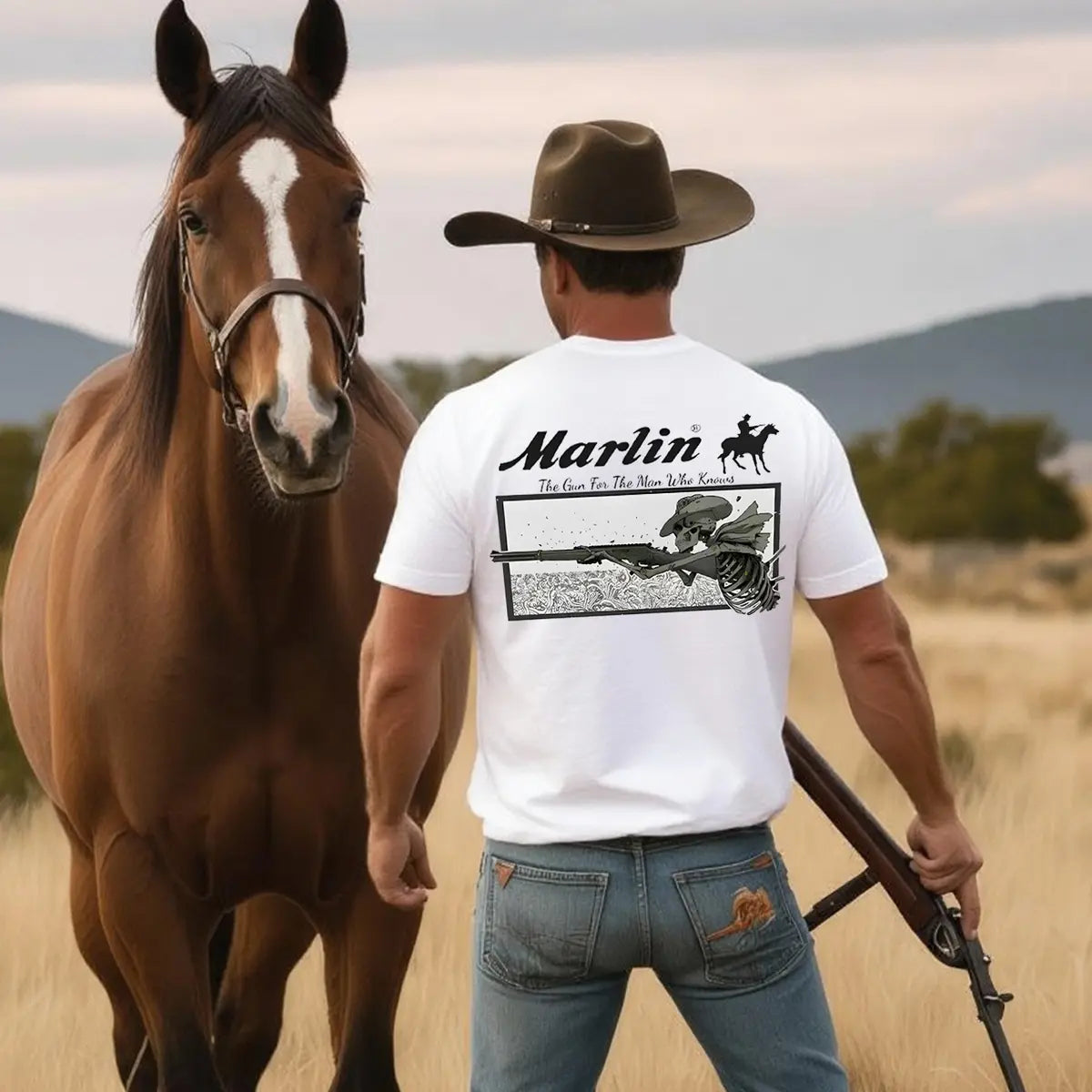 Vintage Marlin Printed Oversized Unisex T-shirt