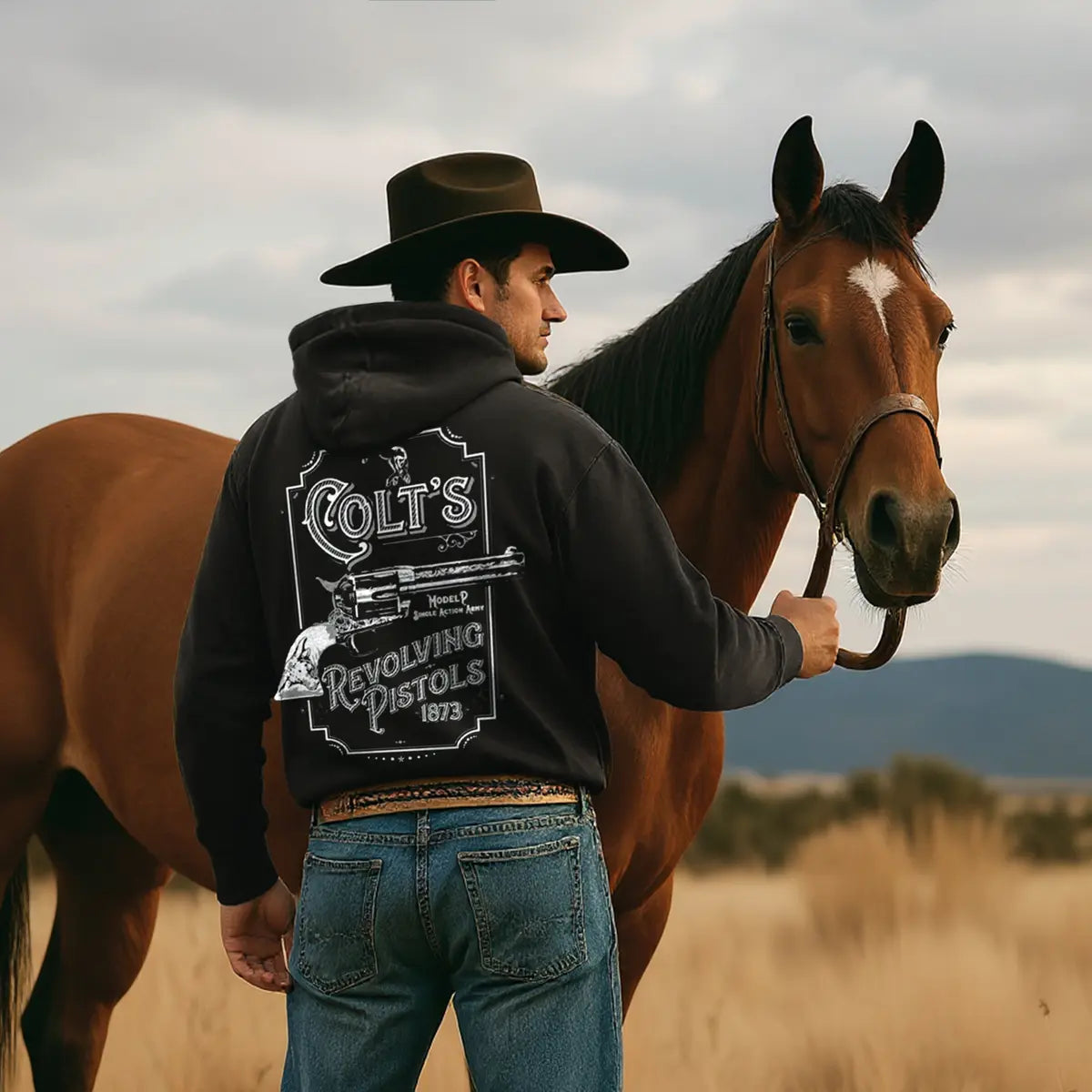 Colt's Revolving Pistols 1873 Printed Fleece-lined Unisex Hoodie