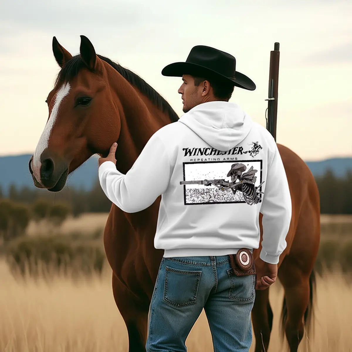 Winchester Repeating Arms Printed Fleece-lined Unisex Hoodie