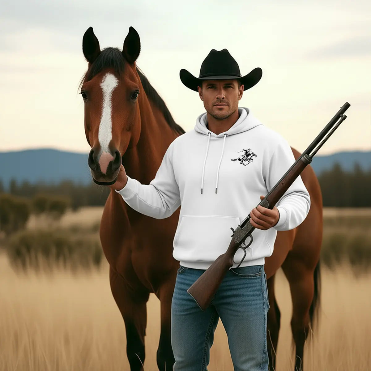 Winchester Repeating Arms Printed Fleece-lined Unisex Hoodie