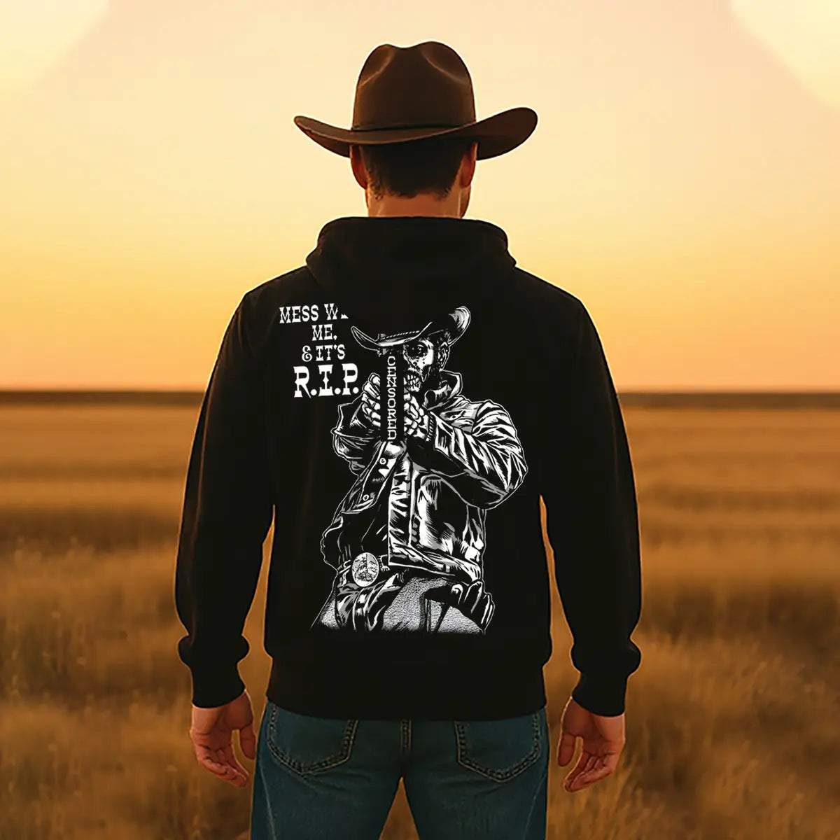 Colt Mess With Me And It's R.I.P. Printed Fleece-lined Unisex Hoodie