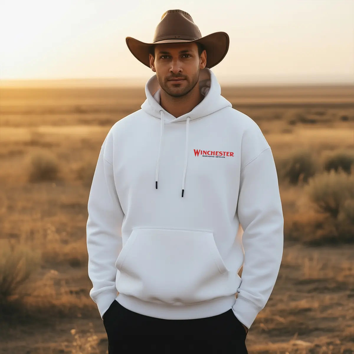 Winchester The Big Name For Big Game Printed Fleece-lined Unisex Hoodie