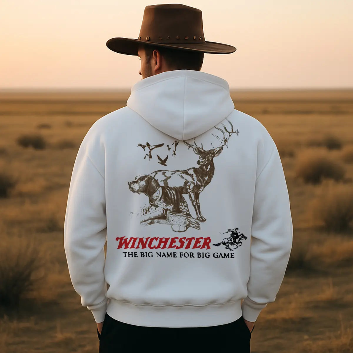 Winchester The Big Name For Big Game Printed Fleece-lined Unisex Hoodie