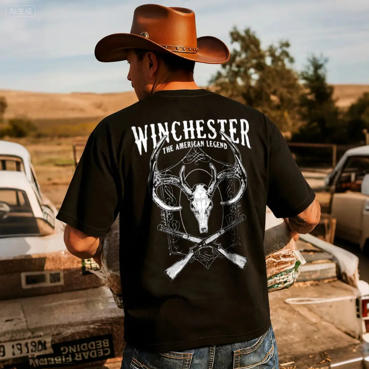 Winchester The American Legend Printed Oversized Unisex T-shirt
