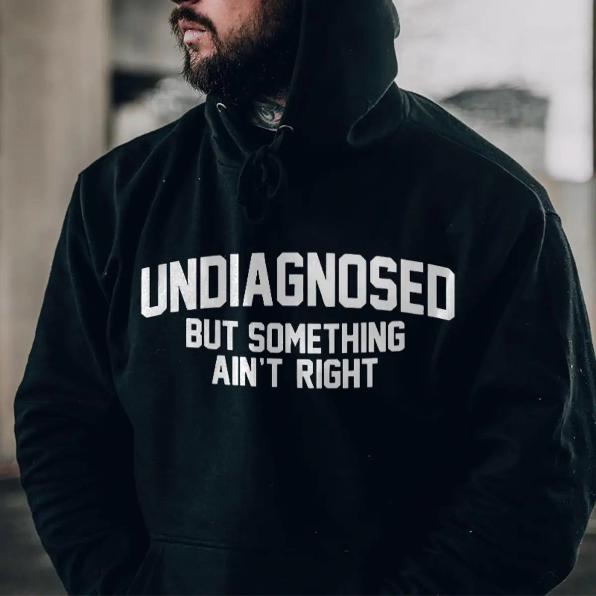 Undiagnosed But Something Ain't Right Printed Fleece-lined Unisex Hoodie