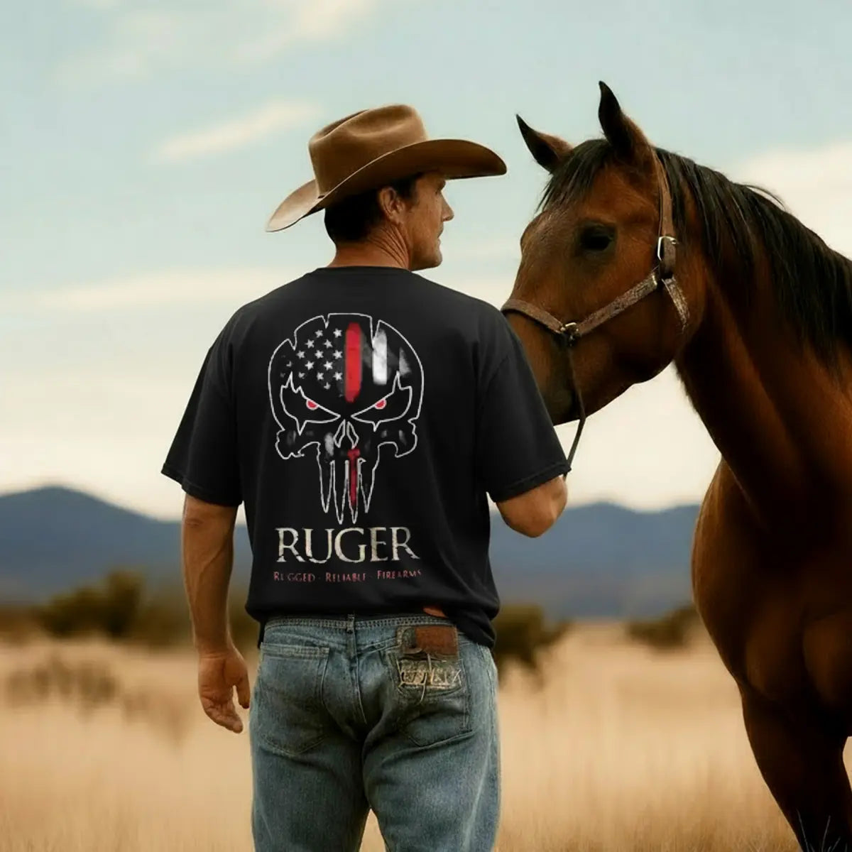 Ruger Rugged Reliable Firearms Printed Oversized Unisex T-shirt
