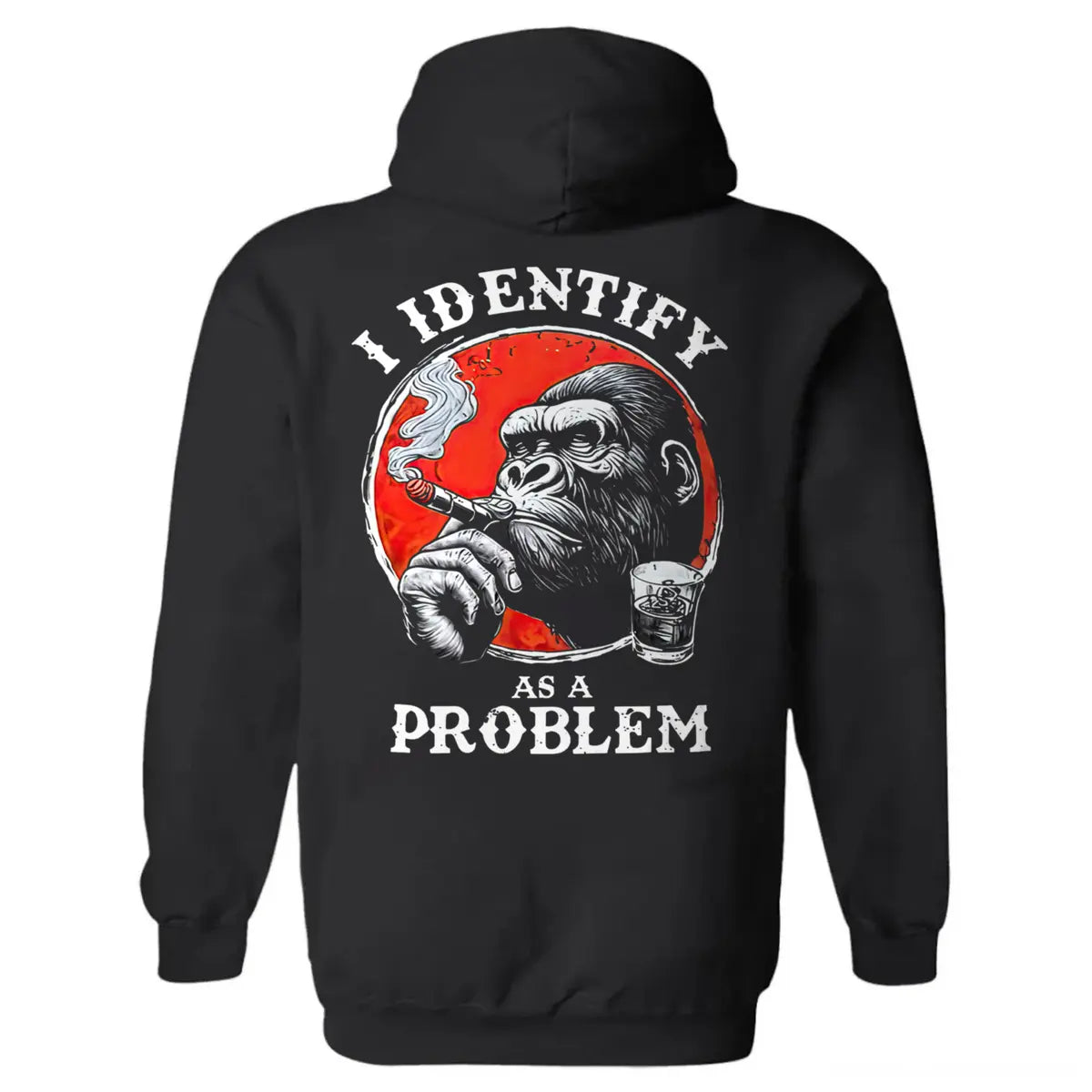 I Identify As A Problem Printed Fleece-lined Unisex Hoodie